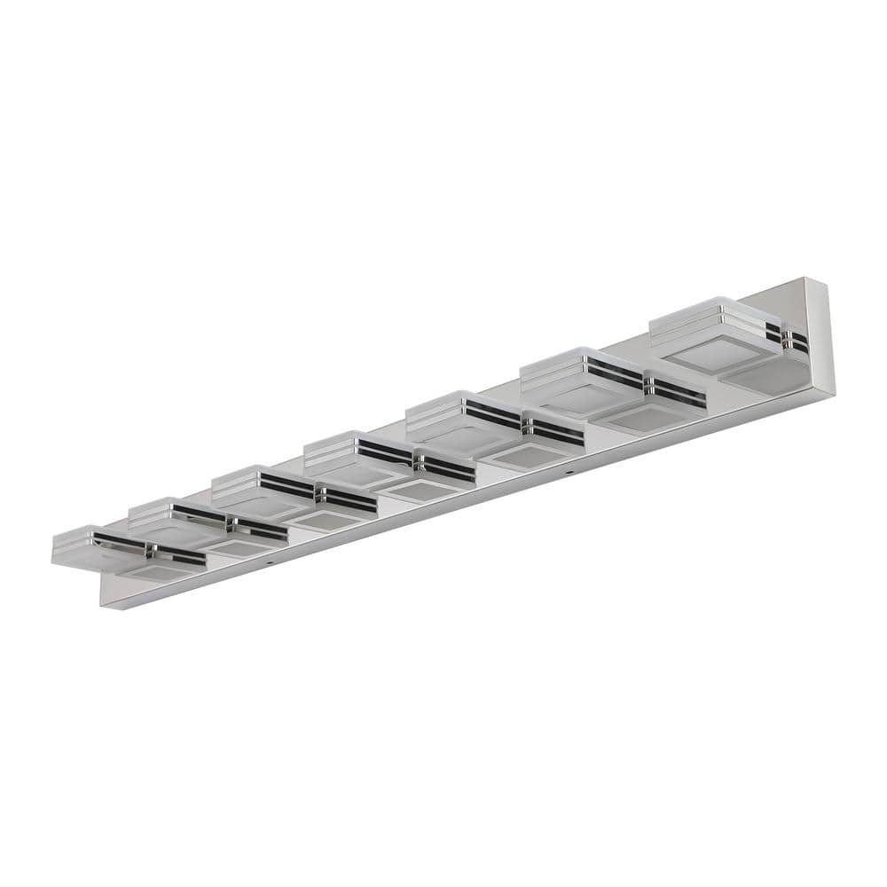 45 in. 7-Light Chrome Dimmable LED Vanity Lights Over Mirror Bath Wall Lighting price history on PriceWatchPro