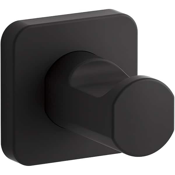 KOHLER Parallel Knob Robe/Towel Hook in Matte Black