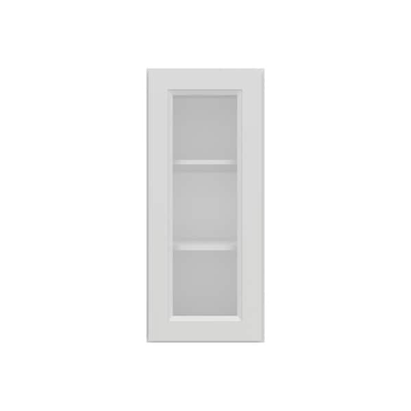HOMLUX 15 in. W x 12 in. D x 36 in. H in Traditional Dove Plywood Ready to Assemble Wall Kitchen Cabinet