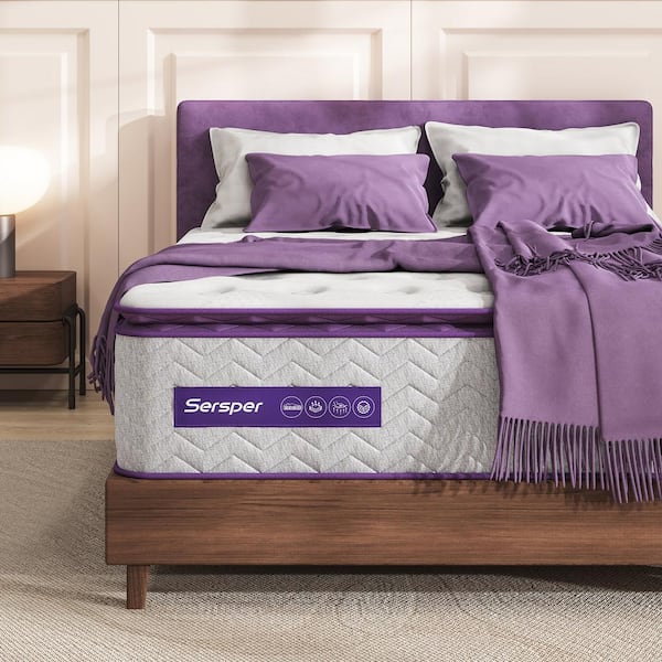 Sersper Twin Medium Firm Memory Foam 8 in. Bed-in-a-Box Mattress