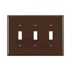 Brown 3-Gang Toggle Wall Plate (1-Pack)