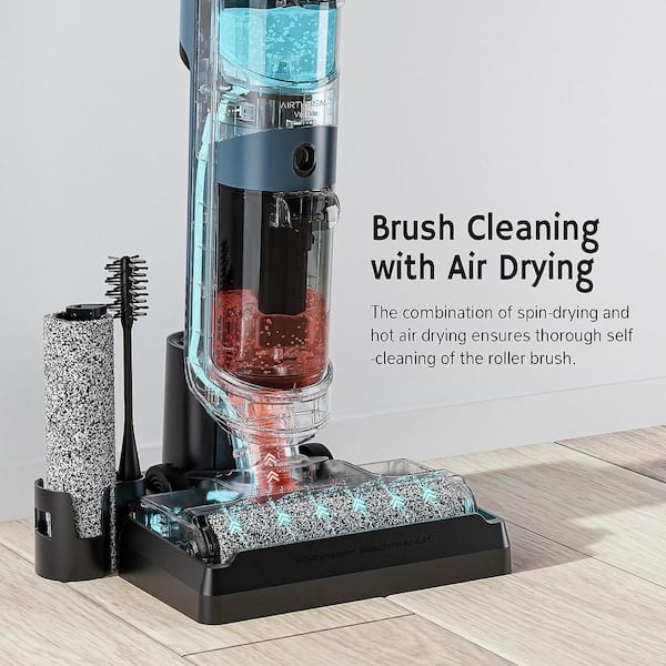 Cordless Wet Dry Vacuum Cleaner, Hardwood Floor Cleaner Vacuum Mop All in  One with Self-Cleaning & Air Drying, LED Display, Smart Voice Assistant