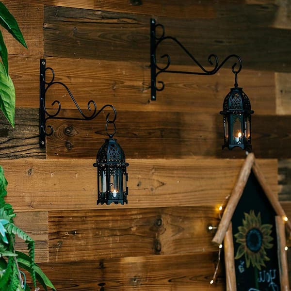 6.3 in. x 2.6 in. Black Small Metal Moroccan Lantern without