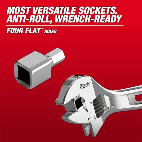 Milwaukee 1/4 in. Metric Drive Low-Profile Hex Bit Scoket Set (10