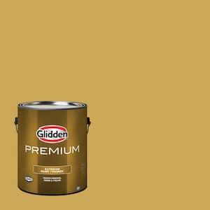 Glidden Premium 1 qt. PPG1107-6 Glorious Gold Satin Exterior Latex