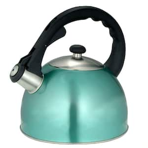 Creative Home 10 Cups Blue Stainless Steel Whistling Tea Kettle Teapot with  Aluminum Capsulated Bottom for Fast Boiling Heat Water 11303 - The Home  Depot