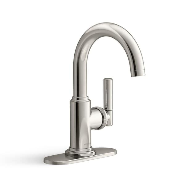 KOHLER Torrington Single Handle Single Hole Bathroom Faucet in Vibrant Polished Nickel
