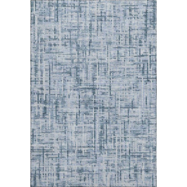 Mayfield Premium Machine Washable Abstract AMF2130 Blue 10 ft. x 14 ft. Area Rug