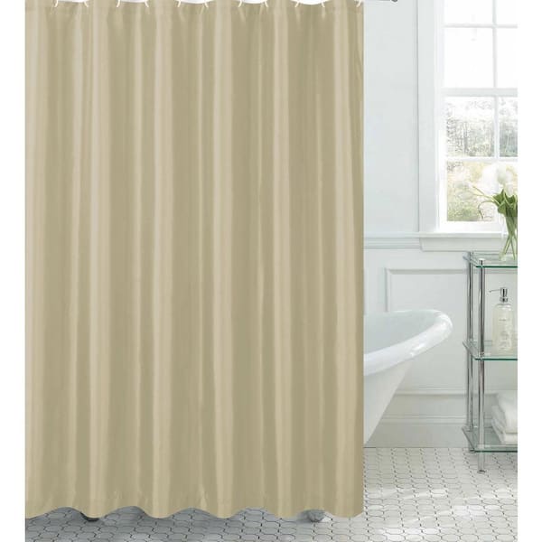 Ideas Jane Faux Silk Beige 70, Fabric Shower Curtain With Matching Window Treatment Ideas