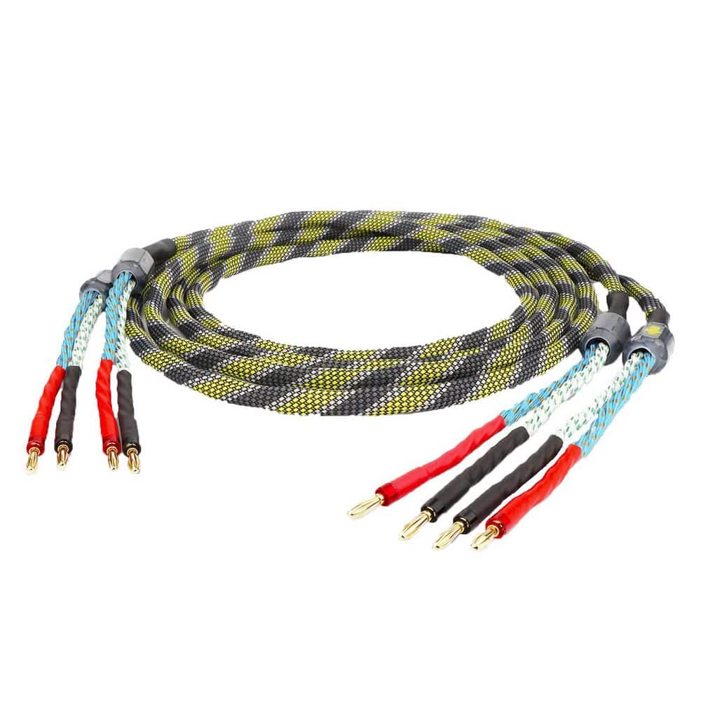 9 AWG 5.0 ft. 9/15 Oxygen-Free Copper Stranded In-Wall CL2 Speaker Wire with Gold-Plated Banana Plugs price history on PriceWatchPro