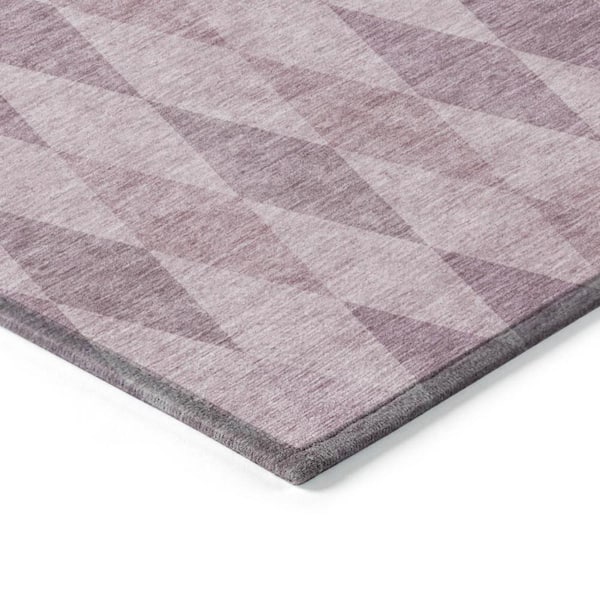 Blush 9 ft. x 12 ft. Woven Geometric Rectangle Indoor/Outdoor Area Rug