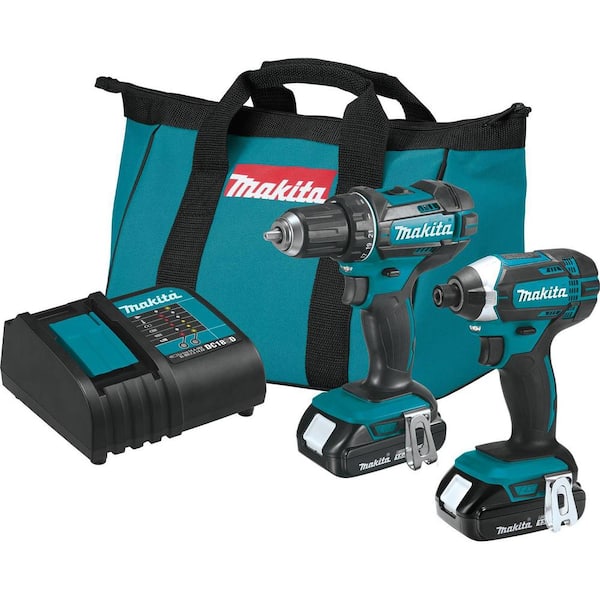 Schuine streep Raad Reorganiseren Makita 18V LXT Lithium-Ion Compact 2-Piece Combo Kit (Driver-Drill/Impact  Driver) CT225SYX - The Home Depot