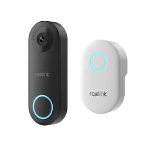 Smart 2K Plus Wireless 5MP HD Smart Video Doorbell Camera with Chime, 180° Diagonal, Person Detection, 5/2.4Ghz WiFi