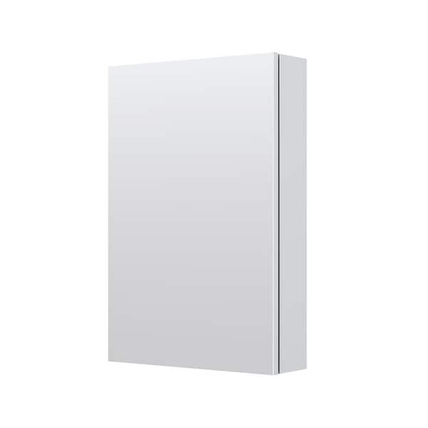 Forclover 16-in x 28-in Surface/Recessed Mount White Mirrored Soft Close Medicine Cabinet