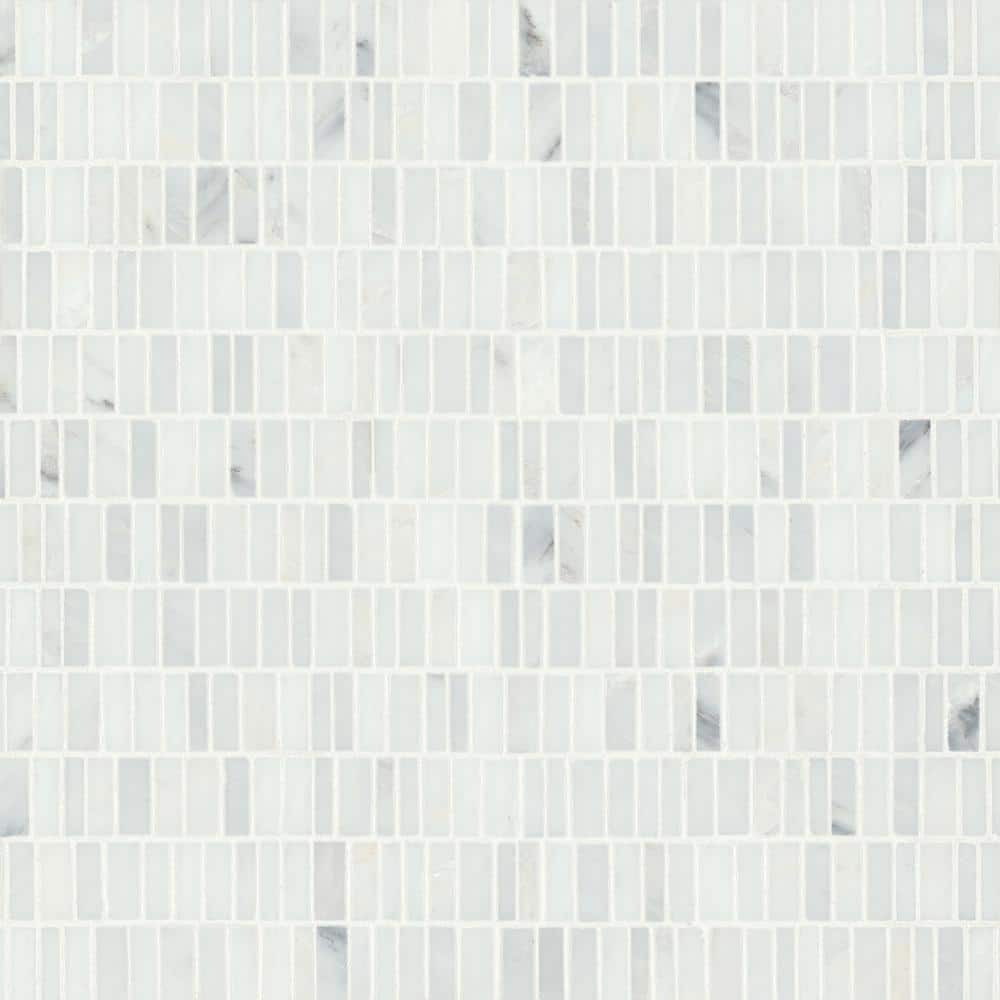 Monet Mini-Brick 12 in. x 12 in. Honed Oriental White Marble Mosaic Tile (5.1 sq. ft./Carton) price history on PriceWatchPro