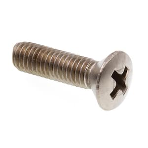 #10-32 x 3/4 in. Grade 18-8 Stainless Steel Phillips Drive Oval Head Machine Screws (25-Pack)