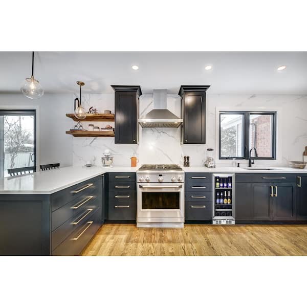 Signature 15 in. 48 Can and 7 Bottle Stainless Steel Single Door Single Zone Built-In Beverage and Wine Cooler