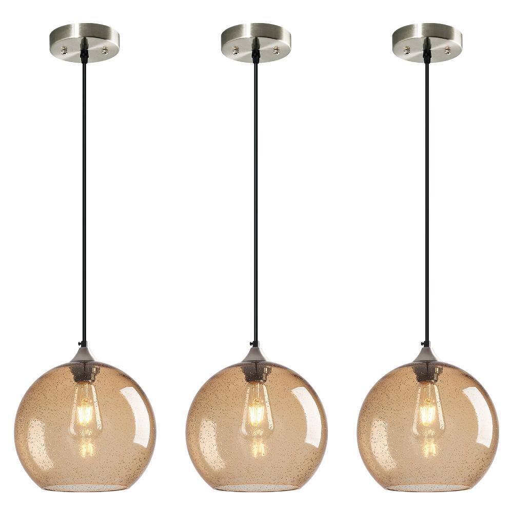 60W 3-light Coffee Glass Globe Pendant Light Modern Kitchen Island Globe For Dinning Room price history on PriceWatchPro