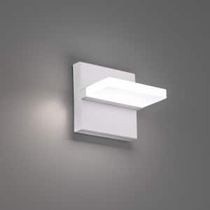 Oslo 5 in. Hardwired LED Indoor and Outdoor Wall Light 3000K in White
