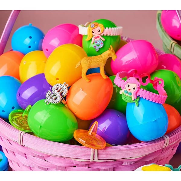 Joyfy 2.3 in. H 120 Colorful Prefilled Easter Eggs with toys and stickers