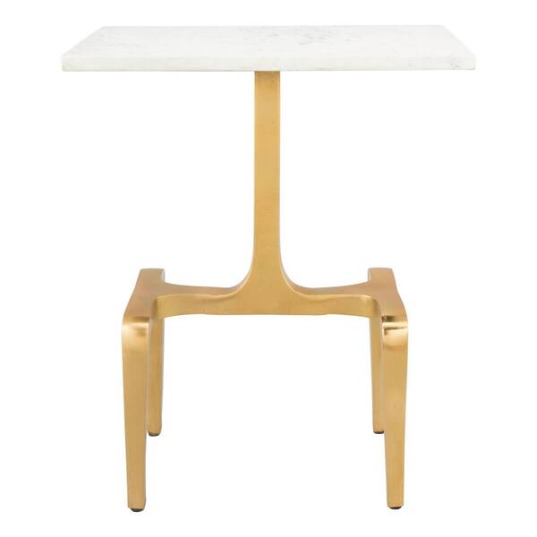 ZUO - Clement White and Gold Side Table