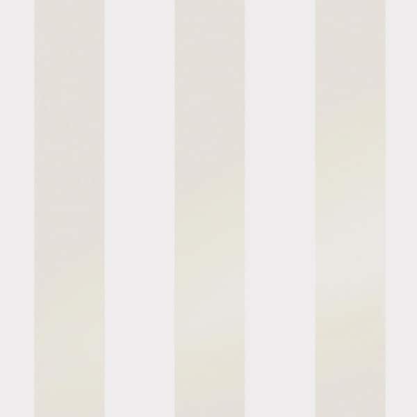 Laura Ashley Lille Pearlescent Stripe White Non Woven Unpasted Removable Wallpaper