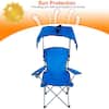 Zeus & Ruta Blue Foldable Beach Canopy Chair Sun Protection Camping Lawn  Canopy Chair BCFG-63 - The Home Depot