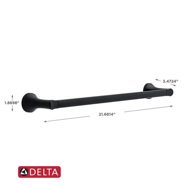 Delta Caffery 18 in. Wall Mounted Towel Bar in Matte Black CAF18