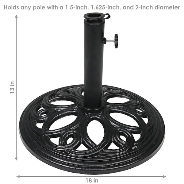 Ultimate Patio 17 Lb Rose Blossom Cast Iron Umbrella Base