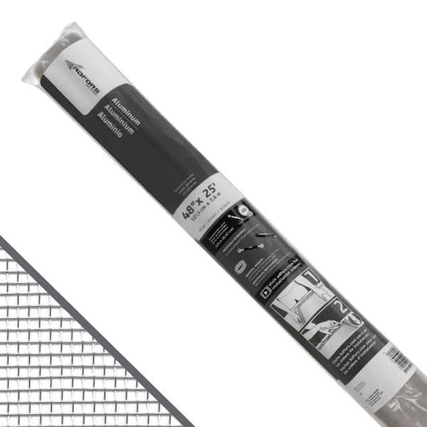 Saint-Gobain ADFORS 48 in. x 25 ft. Bright Aluminum Screen Roll for Windows and Door