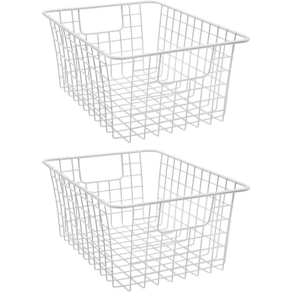 Sorbus 4-Pack Black Metal Wire Baskets Storage Bin Organizer MTL