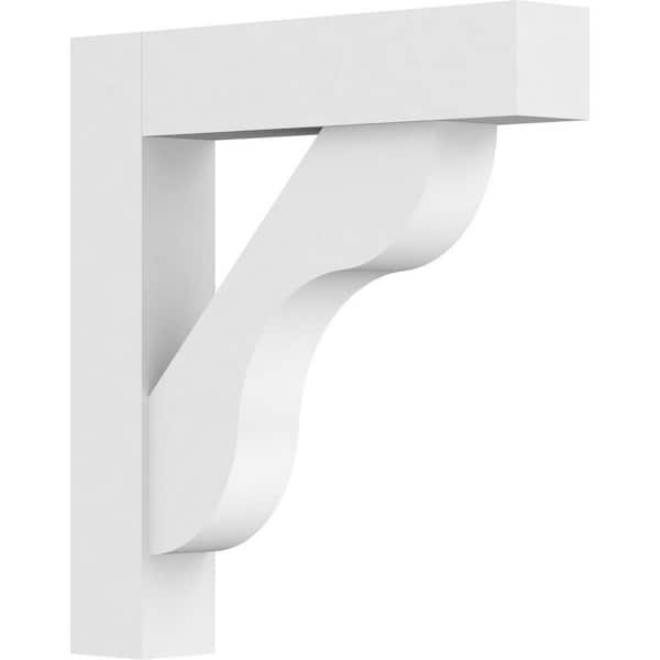 Ekena Millwork Standard Carmel 3 in. W x 18 in. H x 18 in. D Signature Urethane Polyurethane Bracket With Block Ends