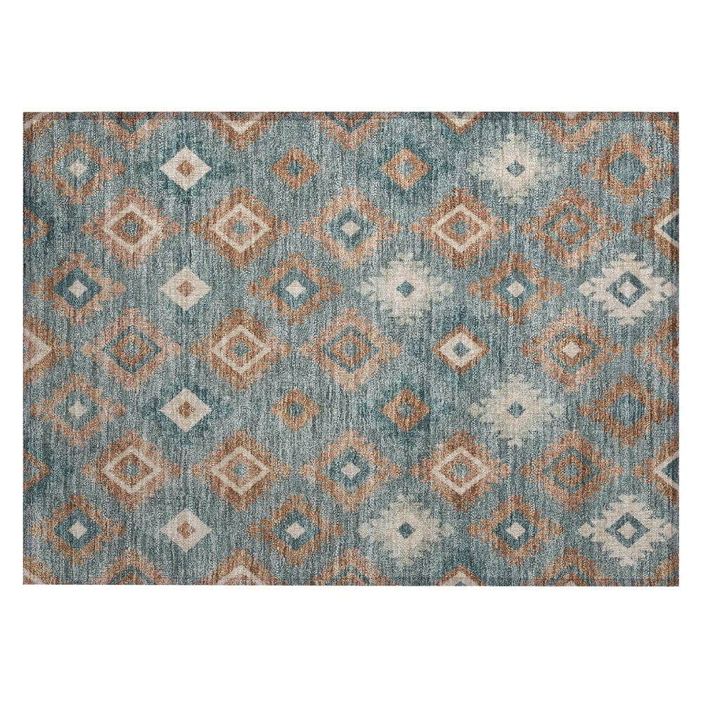 Chantille Machine Washable Indoor/Outdoor Abstract ACN2952 Teal 2 ft. x 3 ft. Accent Rug price history on PriceWatchPro
