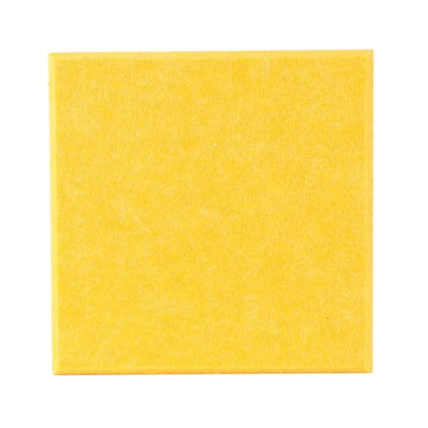Wellco 0.4 in. x 9 in. x 9 in. Fabric Square Self-Adhesive Sound Absorbing Acoustic Panels in Yellow (12-Pack)