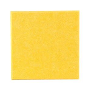 0.4 in. x 9 in. x 9 in. Fabric Square Self-Adhesive Sound Absorbing Acoustic Panels in Yellow (12-Pack)