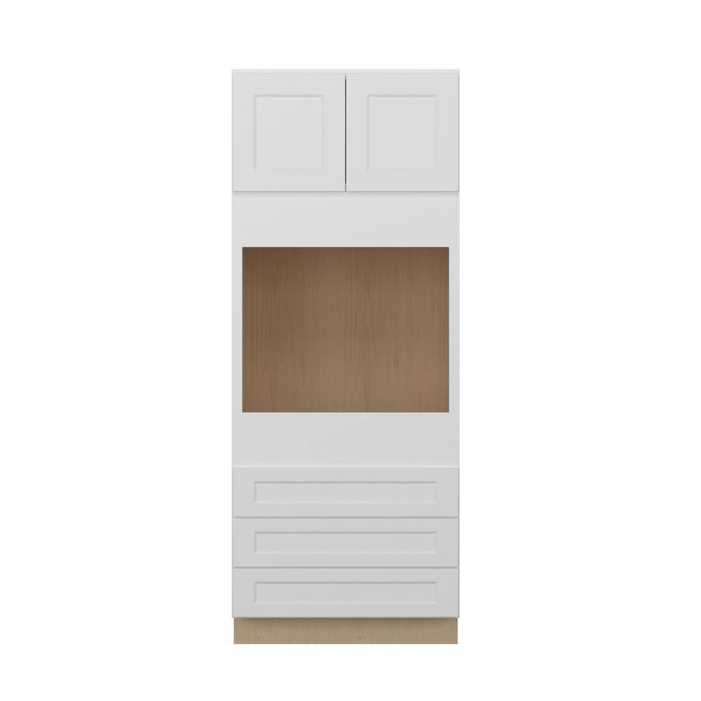 Norfolk Shaker 33 in. W x 84 in. H x 24 in. D in Painted White Plywood Asse