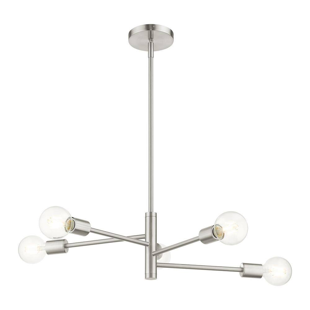 Bannister 5-Light Brushed Nickel Sputnik Chandelier