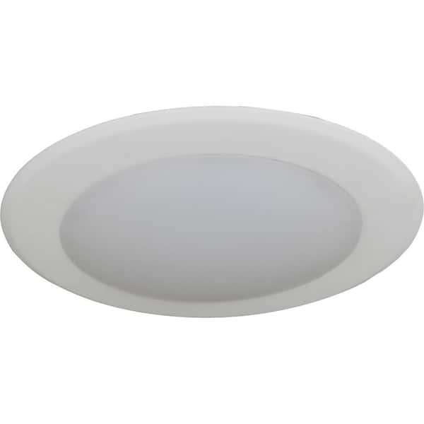 Volume Lighting Mini 1 Light White Aluminum Led Indoor Outdoor Ceiling Surface Flush Mount Wall Sconce With Frosted Lens Round Trim V8641 6 The Home Depot - Flush Mount Wall Sconce Outdoor