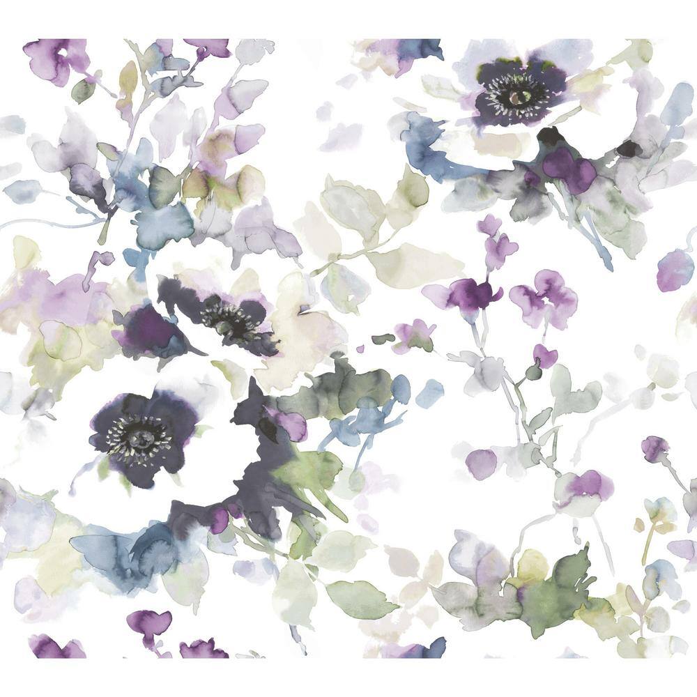 York Wallcoverings 45 sq. ft. Garden Anemone Premium Peel And Stick ...