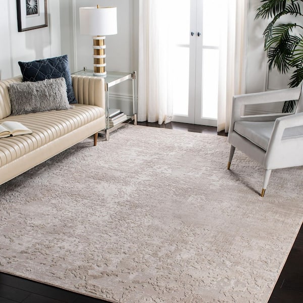 Reflection 7 ft. x 9 ft. Beige/Gray Abstract Area Rug