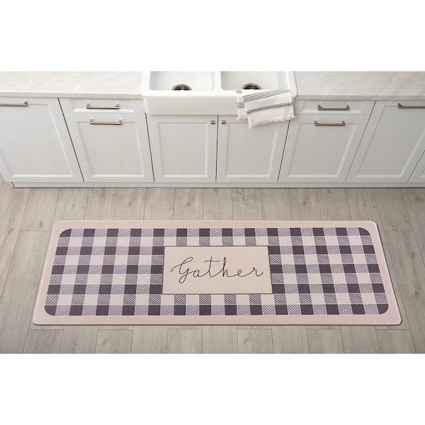 World Rug Gallery Kitchen Gray 18x30 Anti-Fatigue Standing Mat