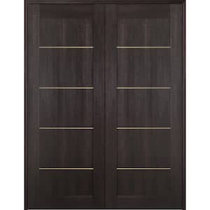 Vona 07 4H Gold 60 in. x 80 in. Both Active Veralinga Oak Wood Composite Double Prehung Interior Door