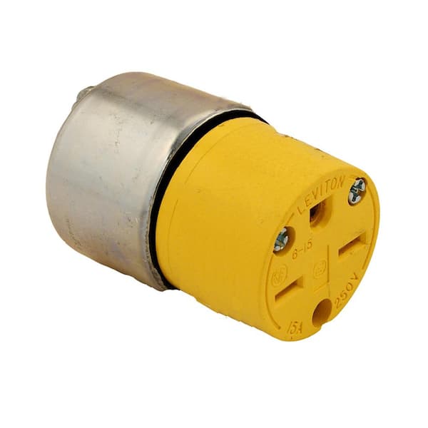 Leviton 15 Amp 250-Volt Armored Grounding Connector, Steel