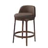 Single upholstered counter stool viewed from the three-quarter angle.