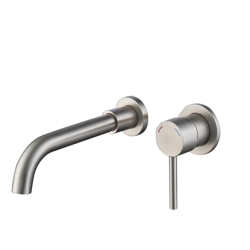 Staykiwi Single Handle Wall Mounted Bathroom Faucet In Brushed Nickel Skdrbf2 Bn The Home Depot 2819