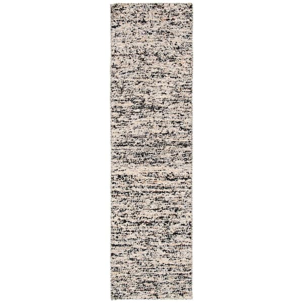 Natura Beige/Gray 2 ft. x 8 ft. Solid Runner Rug