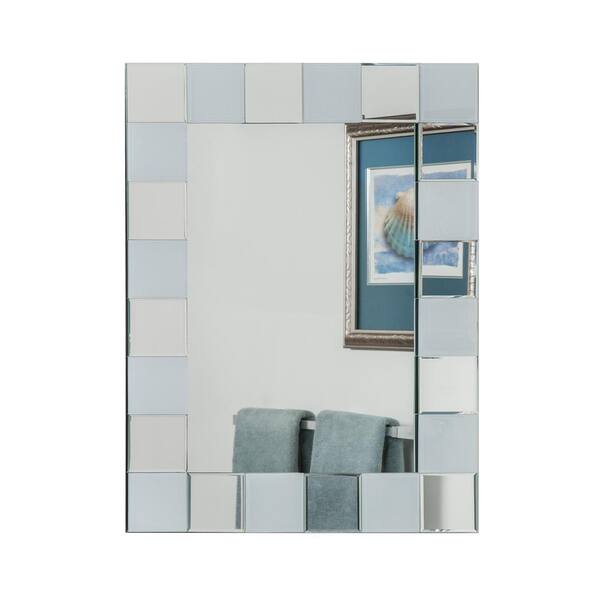 Decor Wonderland 24 In W X 32 In H Frameless Rectangular Beveled Edge Bathroom Vanity Mirror 0647