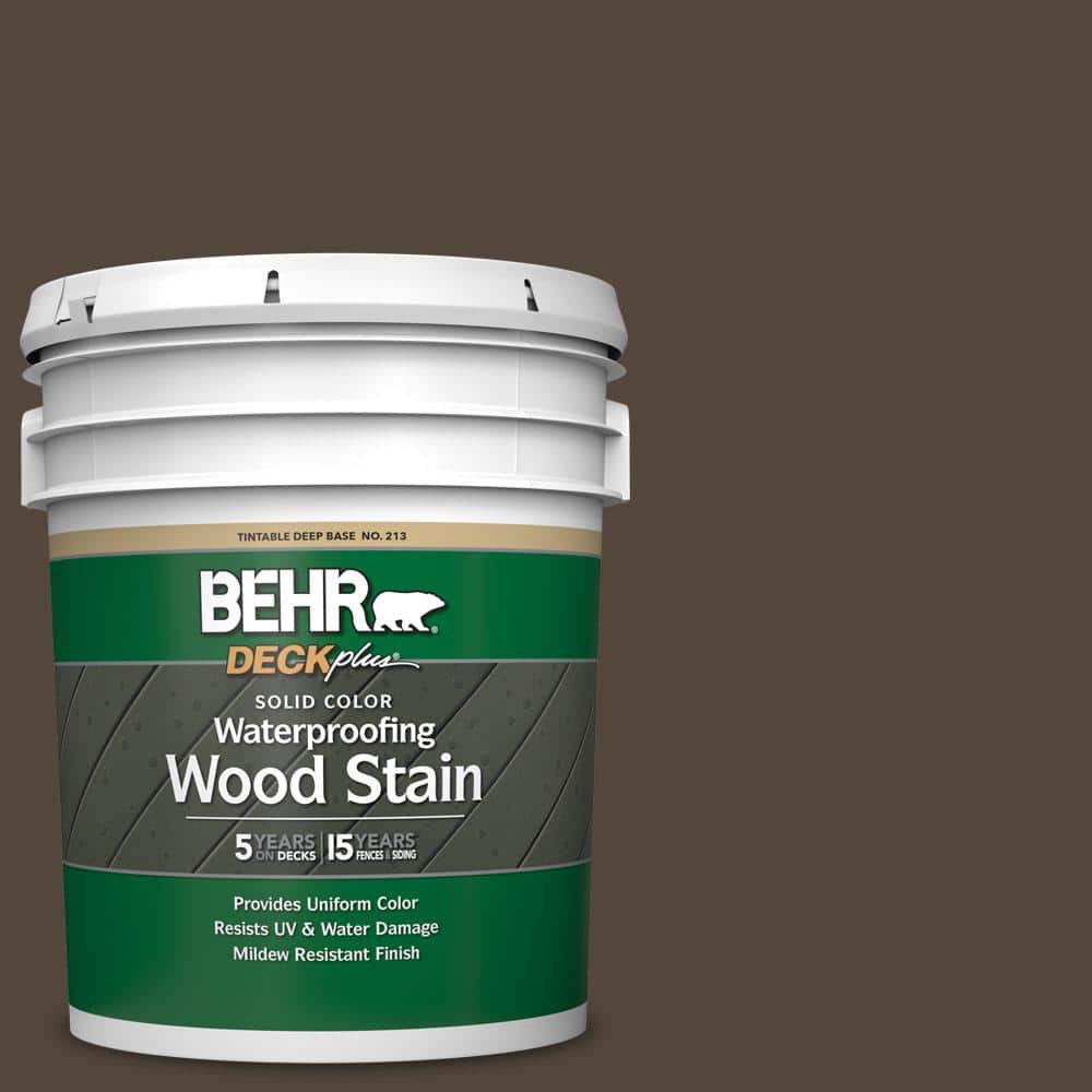 5 gal. #N210-7 Havana Coffee Solid Color Waterproofing Exterior Wood Stain