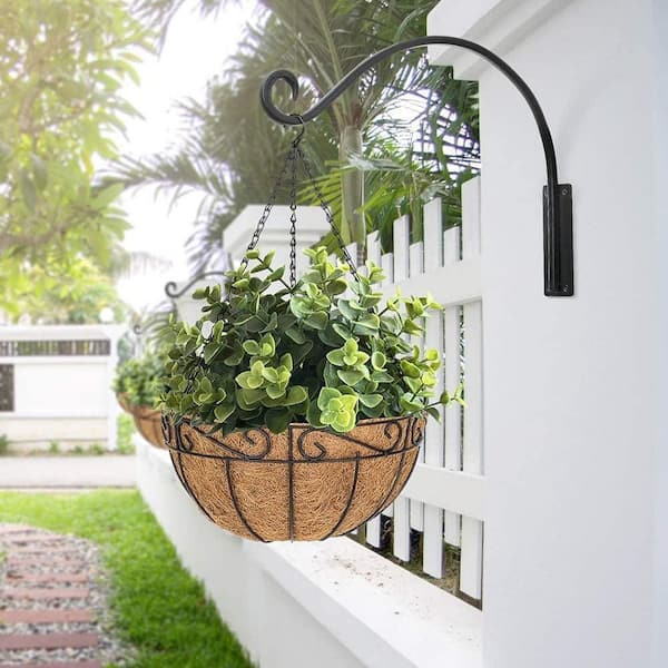 Misopily Adhesive Ceiling Hooks No Drilling Square Shape Outdoor Strong Hold Easy Hang for Plants Wind Chimes 12 Pack