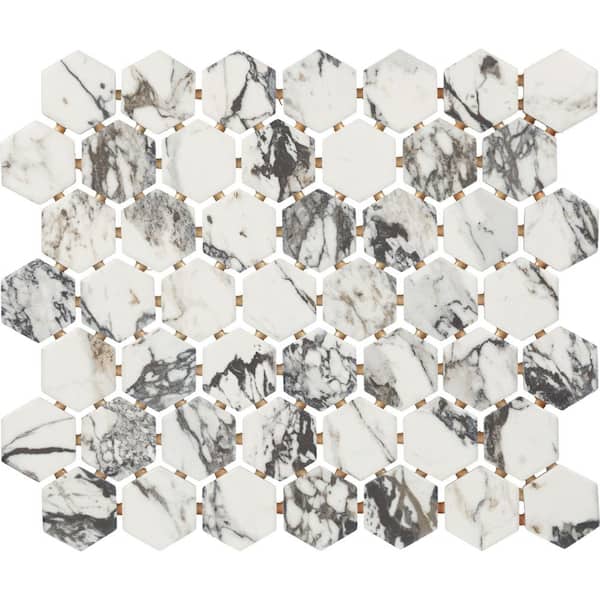 Daltile Lamora Capri 3 in. x 3 in. Glazed Ceramic Hexagon Mosaic
